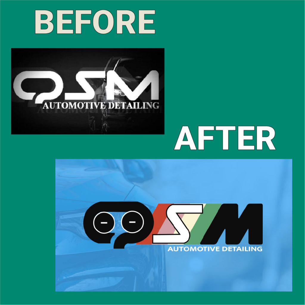 qsm automotive detailing logo design package