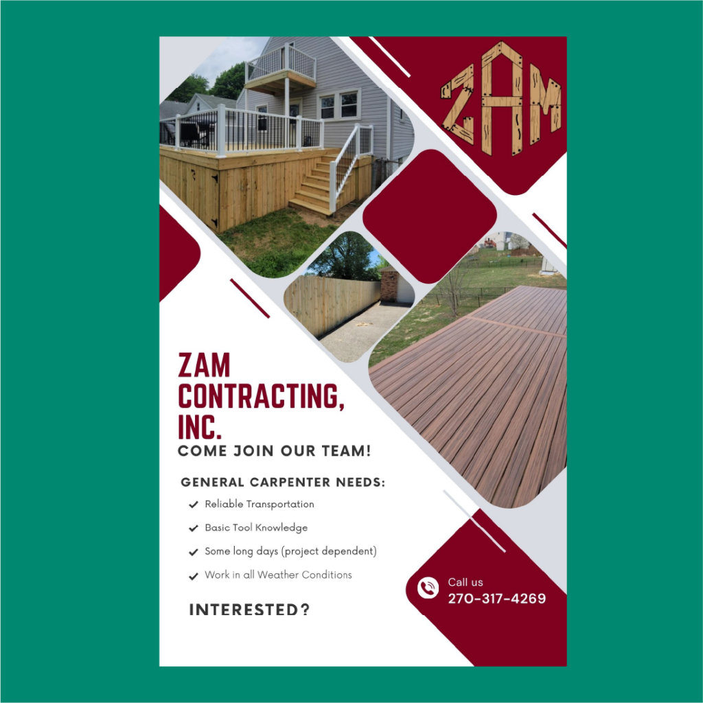 zam contracting graphic design