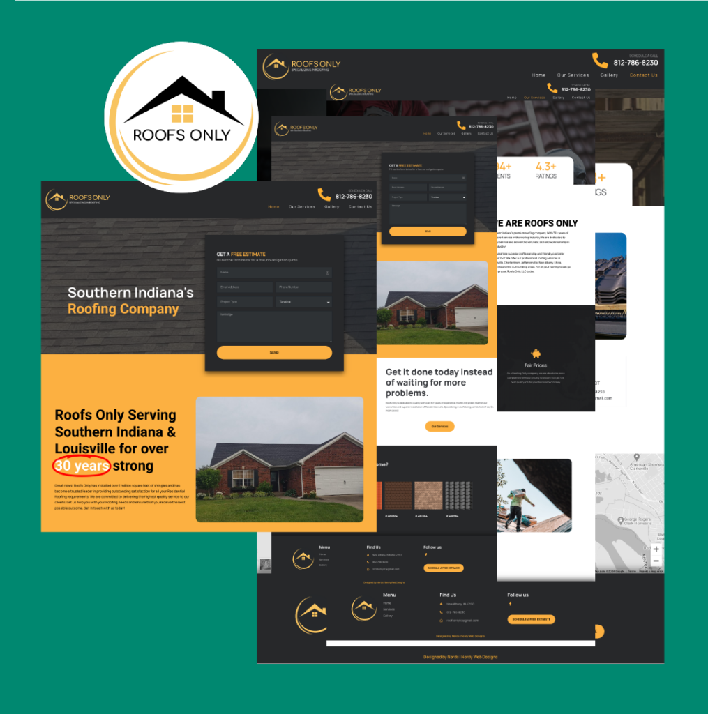 roofs only llc website design package